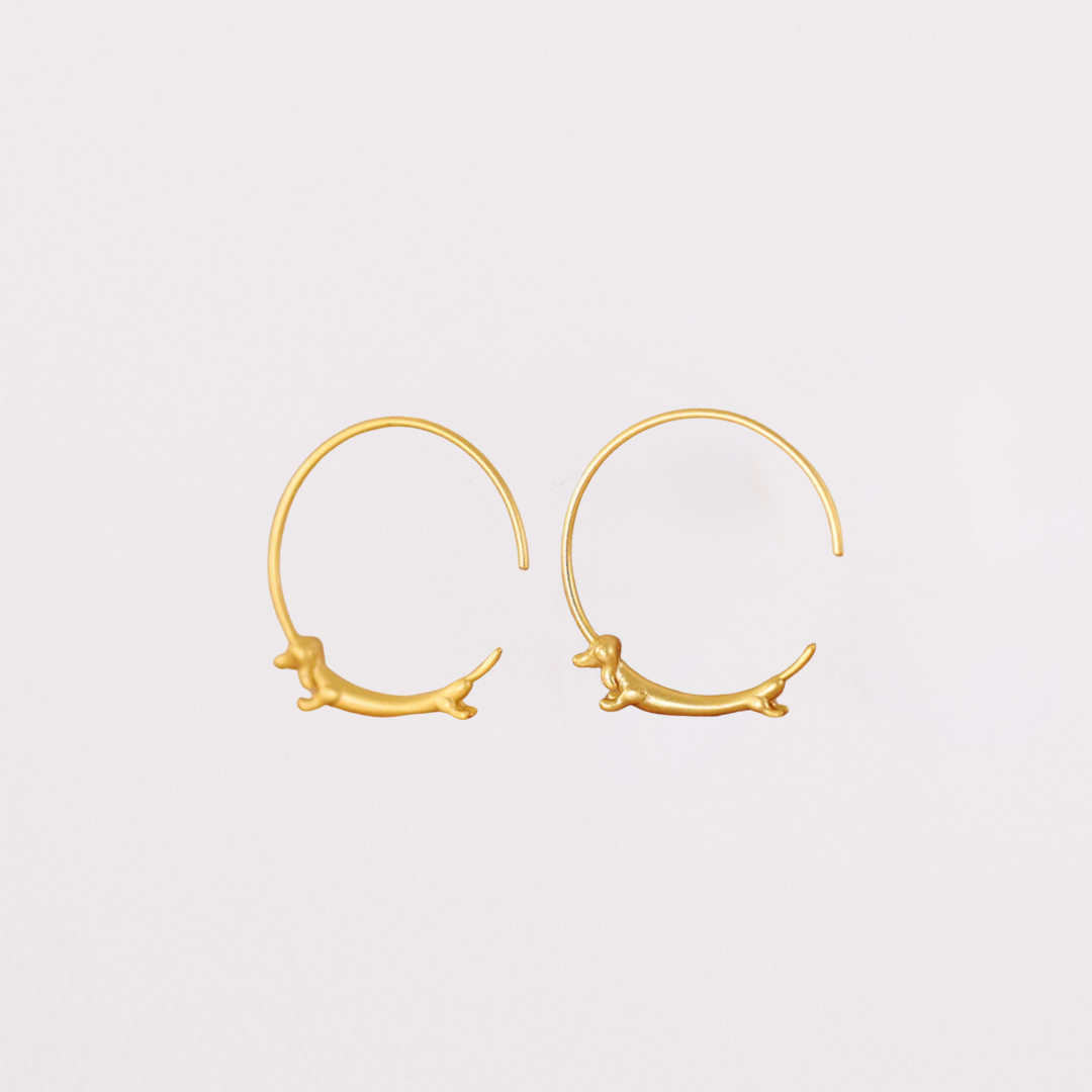 Dachshund Hoop Earrings