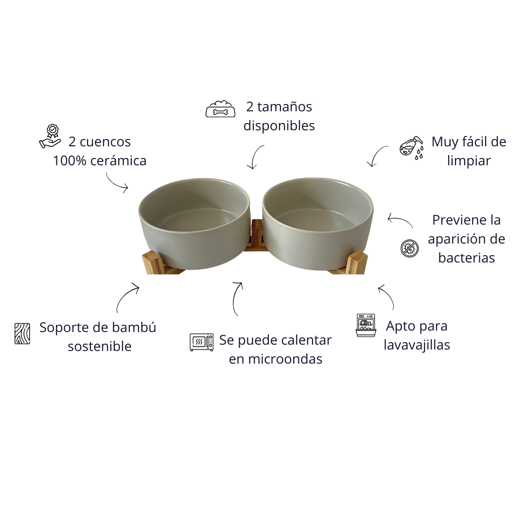 Ceramic Dog Bowls Sea Salt